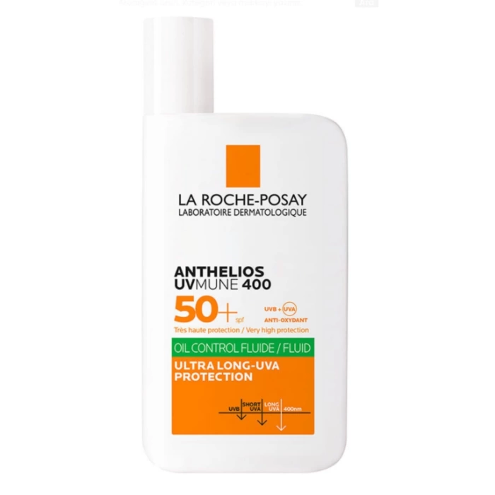 La Roche Posay Anthelios UVmune400 Oil Control Fluide SPF50+ Karma ve Yağlı İçin Yüz Güneş Kremi 50 ml