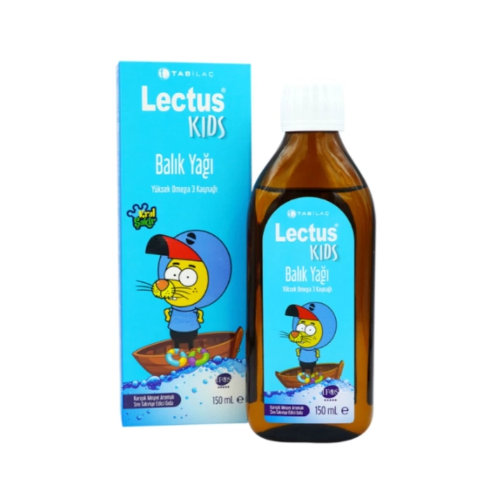 Lectus Kids Kral Şakir Karışık Meyve Aromalı Balık Yağı 150 ml