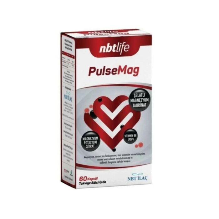 NbtLife PulseMag Magnezyum İçeren Takviye Edici Gıda 60 Kapsül