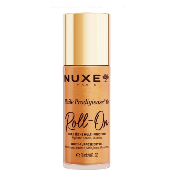 Nuxe Huile Prodigieuse OR Roll-on Çok Amaçlı Simli Kuru Yağ 60 ml