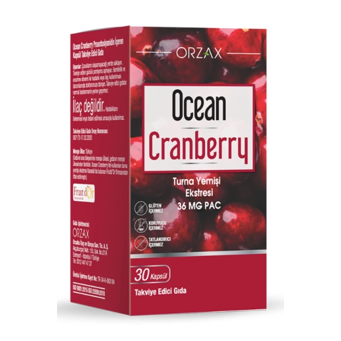 Orzax Ocean Cranberry 30 Kapsül