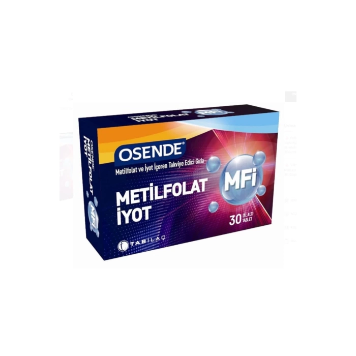 Osende Metilfolat ve İyot Tablet Takviye Edici Gıda 30 Tablet