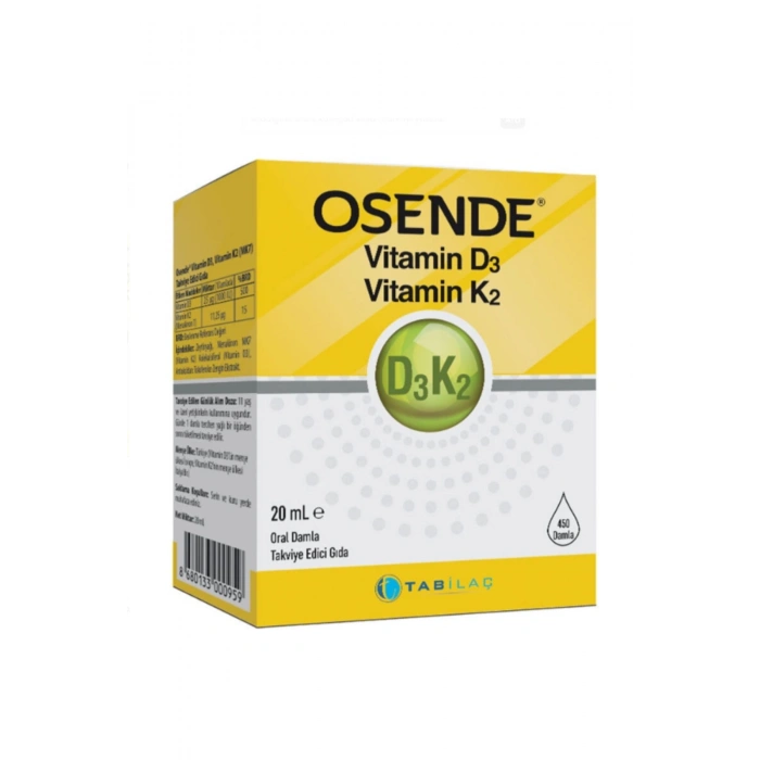 Osende Vitamin D3 K2 Takviye Edici Gıda 20 ml