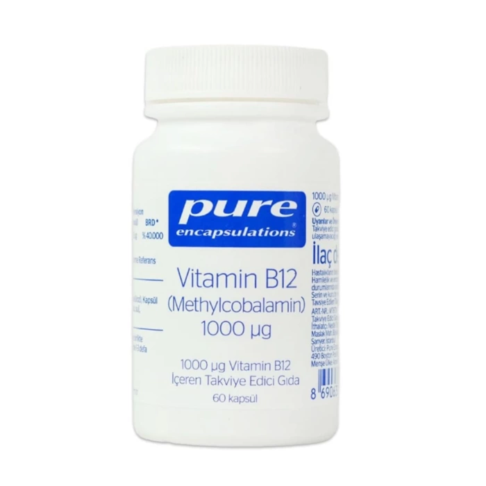Pure Encapsulations Vitamin B12 (Methylcobalamin) 1000 µg 60 Kapsül