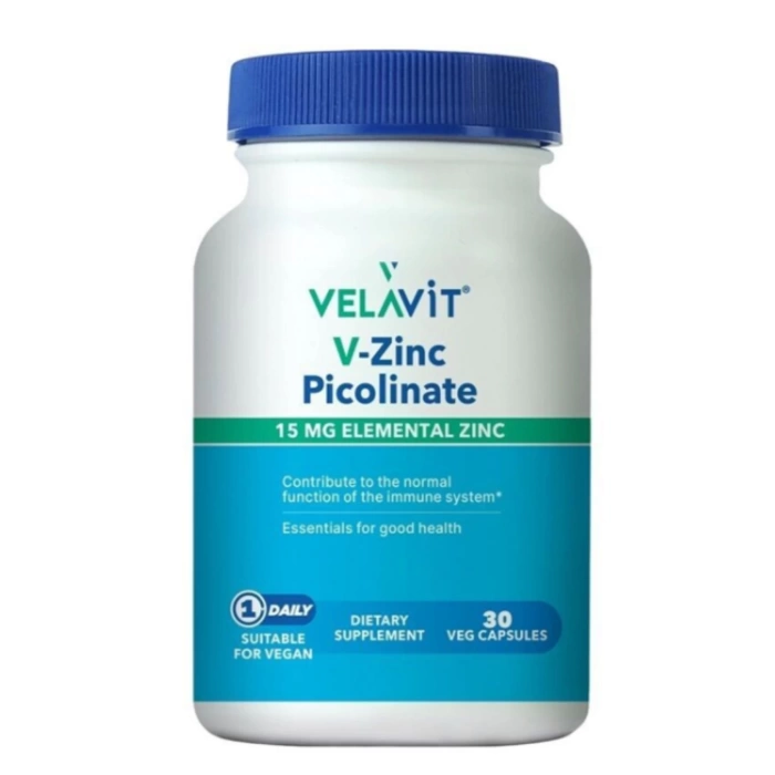 Velavit V Zinc Picolinate Takviye Edici Gıda 30 Kapsül