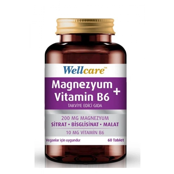 Wellcare Magnezyum Vitamin B6 60 Tablet