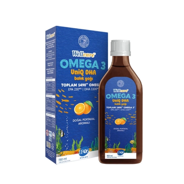 Wellcare Omega 3 Portakal Aromalı Balık Yağı 150 ml