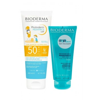 Bioderma Photoderm Pediatrics Lait Spf50+ 200ml + Bioderma ABCDerm Foaming Gel 200ml