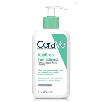 CeraVe Normal Ve Yağlı Ciltler İçin Köpüren Temizleyici 236 ml