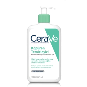 CeraVe Normal Ve Yağlı Ciltler İçin Köpüren Temizleyici 473 ml