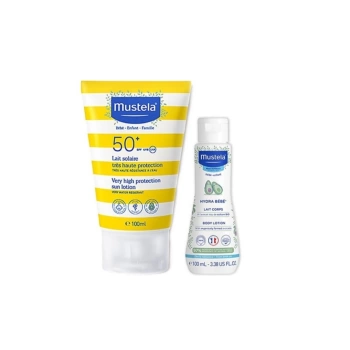 Mustela Güneş Losyonu SPF50 100 ml + Mustela Hydra Bebe 50 ml