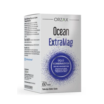 Orzax Ocean ExtraMag Üçlü Magnezyum Kombinasyonu 60 Tablet