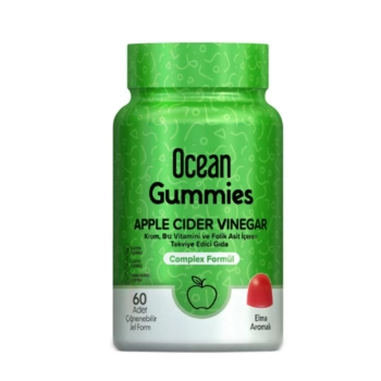 Orzax Ocean Gummies Apple Cider Vinegar Takviye Edici Gıda 60 Adet Çiğnenebilir Form