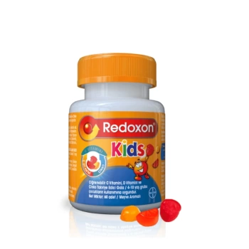 Redoxon Kids C Vitamini D Vitamini ve Çinko İçeren Çiğnenebilir Tablet 60 Adet