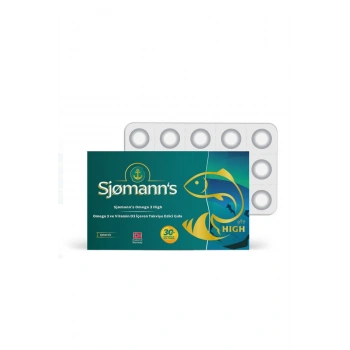 Sjomann’s Omega 3 ve Vitamin D3 İçeren Takviye Edici Gıda 30 Adet Çiğnenebilir Jel Form