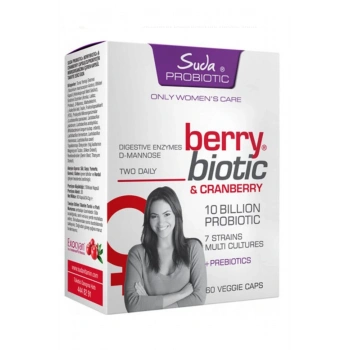 Suda Probiotic Berrybiotic Cranberry İçeren Takviye Edici Gıda 60 Kapsül