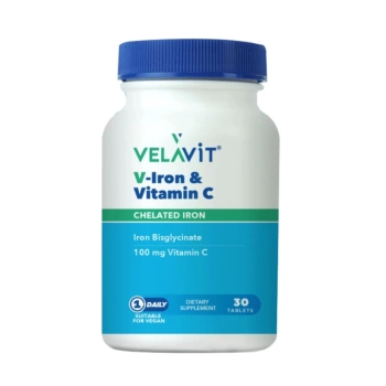 Velavit V-Iron & Vitamin C İçeren Takviye Edici Gıda 30 Tablet