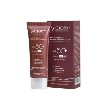 Victory SPF50+ Yüz Güneş Kremi Leke Karşıtı Su Bazlı Mavi Işık Filtreli 50 ML