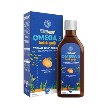 Wellcare Omega 3 Doğal Mandalina Aromalı Balık Yağı 150 ml