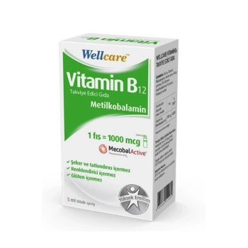 Wellcare Vitamin B12 1000mcg Takviye Edici Gıda 5ml