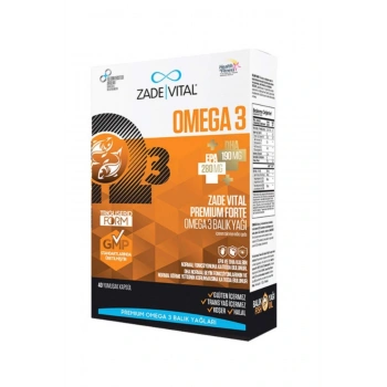 Zade Vital Omega 3 Forte Balık Yağı 40 Yumuşak Kapsül