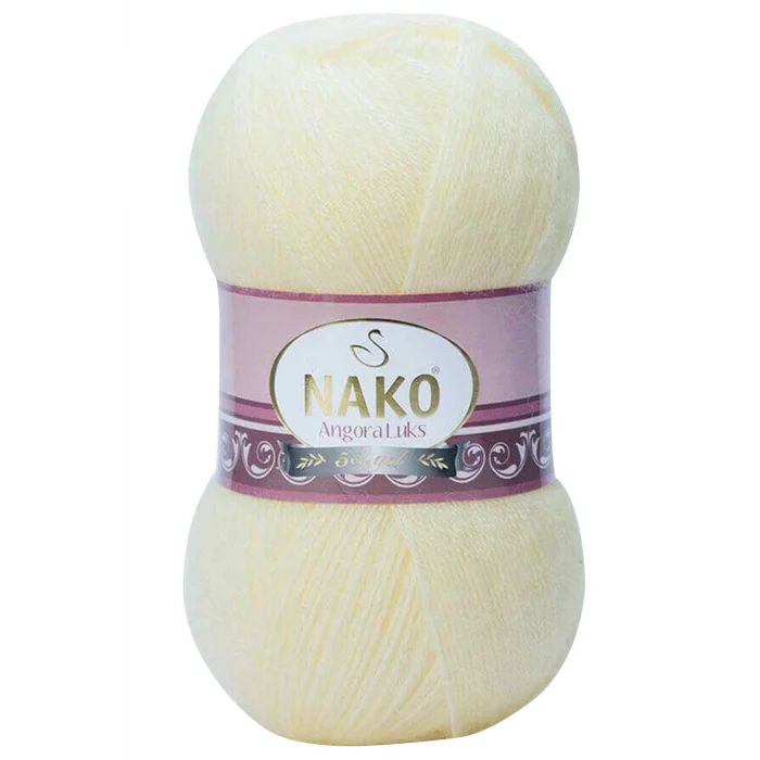 1 Adet Angora Lüks El Örgü İpi Krem 256