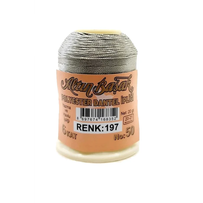 3 Adet Altınbaşak Oya ve Dantel İpi 20 gr - Royaleks - No: 197
