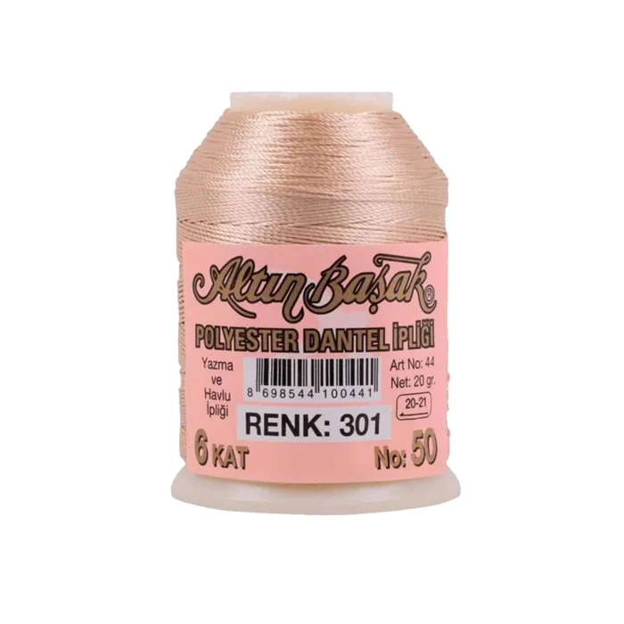 3 Adet Altınbaşak Oya ve Dantel İpi 20 gr - Royaleks - No: 301