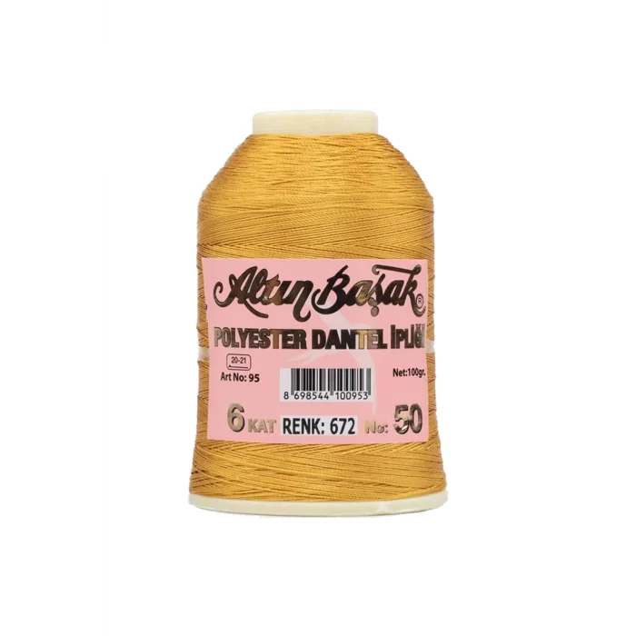 3 Adet Altınbaşak Oya ve Dantel İpi 20 gr - Royaleks - No: 672 - 604 - 770