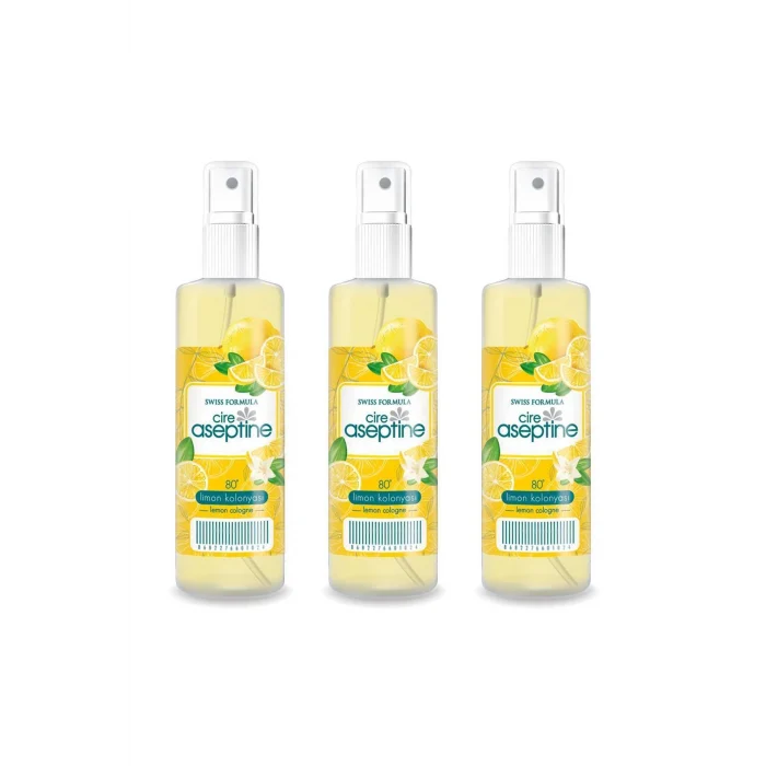 3 Adet Limon Kolonyası  Ev Ofis Pratik Kullanım Sprey 100ml