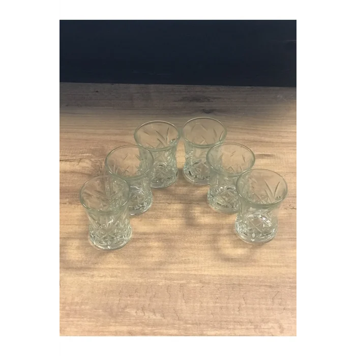 6 Lı Asya Kahve Yanı Su Bardağı Şeffaf Renk Royaleks-70279