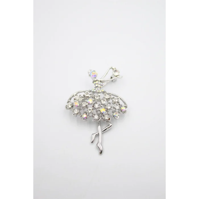 Balerin Broş - Gümüş