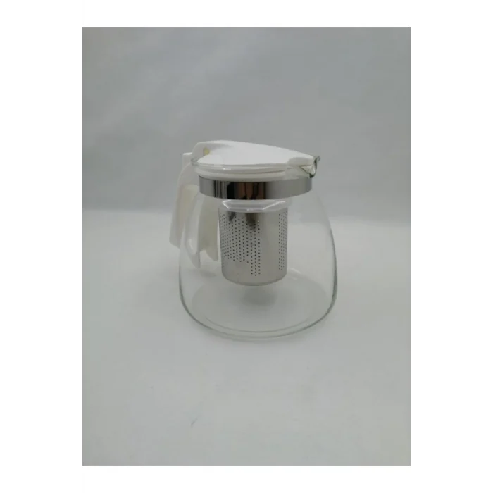 Çelik Süzgeçli Cam Demlik 900 Ml. Royaleks-8882