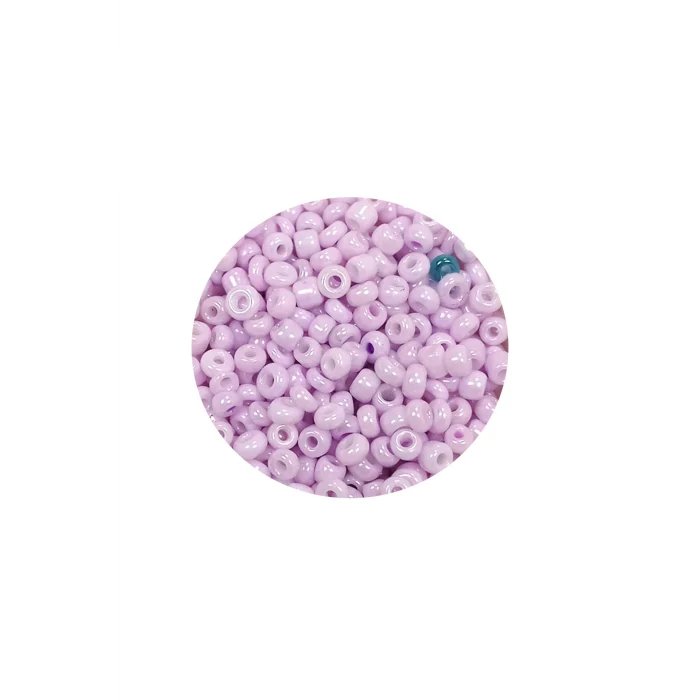 Dökme Cam Kum Boncuk (11/0) 2 mm - 60 Gram -  Açık Pembe - BNC043