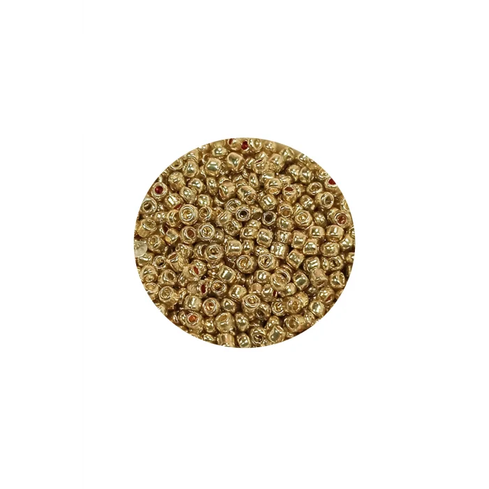 Dökme Cam Kum Boncuk (11/0) 2 mm - 60 Gram -  Altın - BNC059