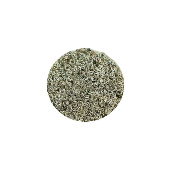 Dökme Cam Kum Boncuk (11/0) 2 mm - 60 Gram -  Gümüş - BNC057