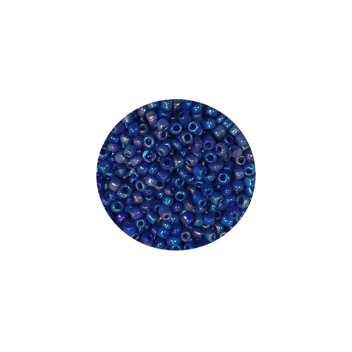 Dökme Cam Kum Boncuk (11/0) 2 mm - 60 Gram -  Koyu Mavi - BNC052