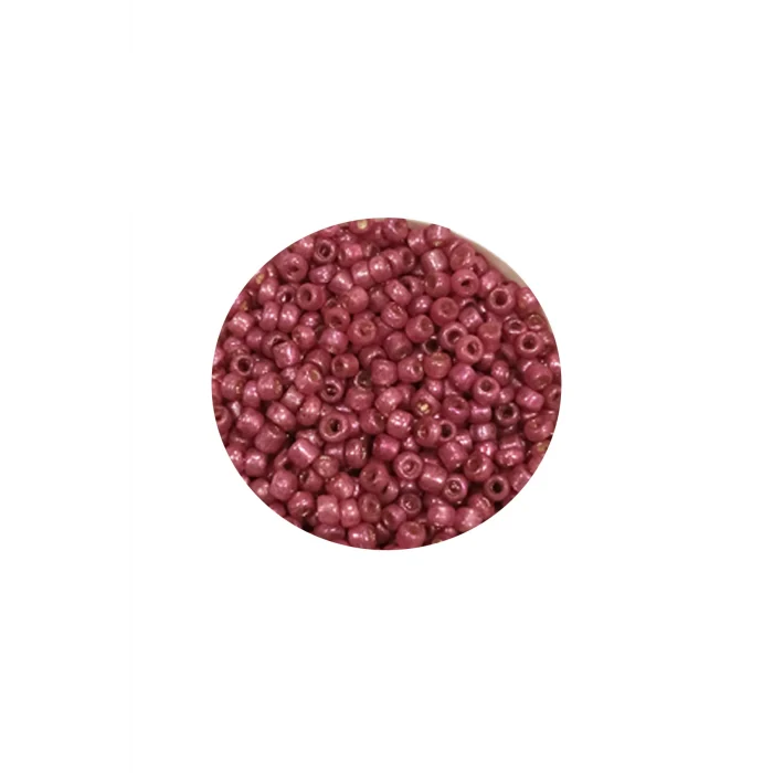 Dökme Cam Kum Boncuk (11/0) 2 mm - 60 Gram -  Koyu Pembe - BNC046