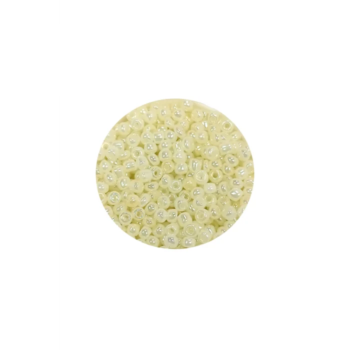 Dökme Cam Kum Boncuk (11/0) 2 mm - 60 Gram -  Krem - BNC047