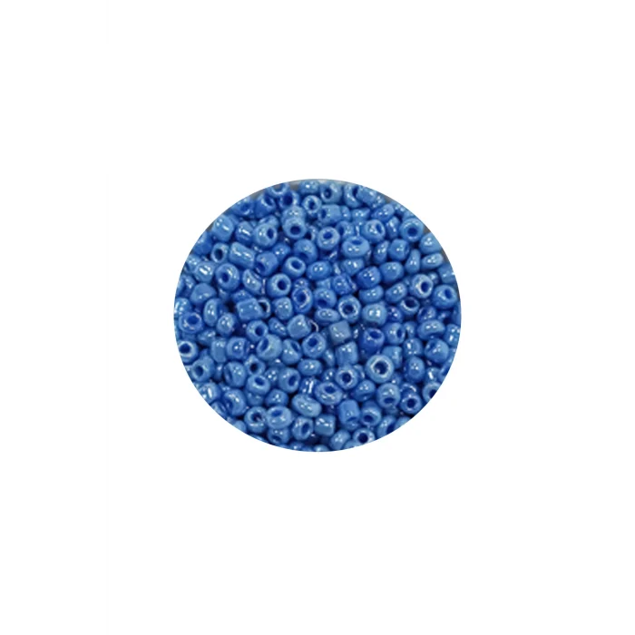 Dökme Cam Kum Boncuk (11/0) 2 mm - 60 Gram -  Mavi - BNC044
