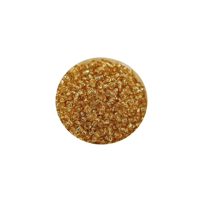 Dökme Cam Kum Boncuk (11/0) 2 mm - 60 Gram -  Şeffaf Bal Rengi - BNC068