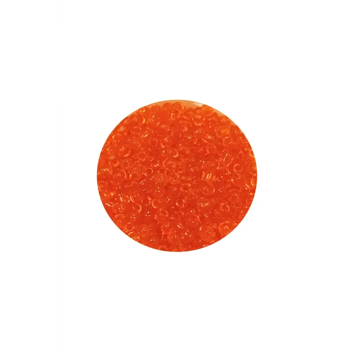 Dökme Cam Kum Boncuk (11/0) 2 mm - 60 Gram -  Şeffaf Turuncu - BNC051