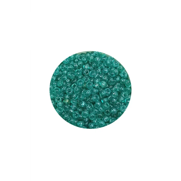 Dökme Cam Kum Boncuk (11/0) 2 mm - 60 Gram -  Şeffaf Yeşil - BNC049