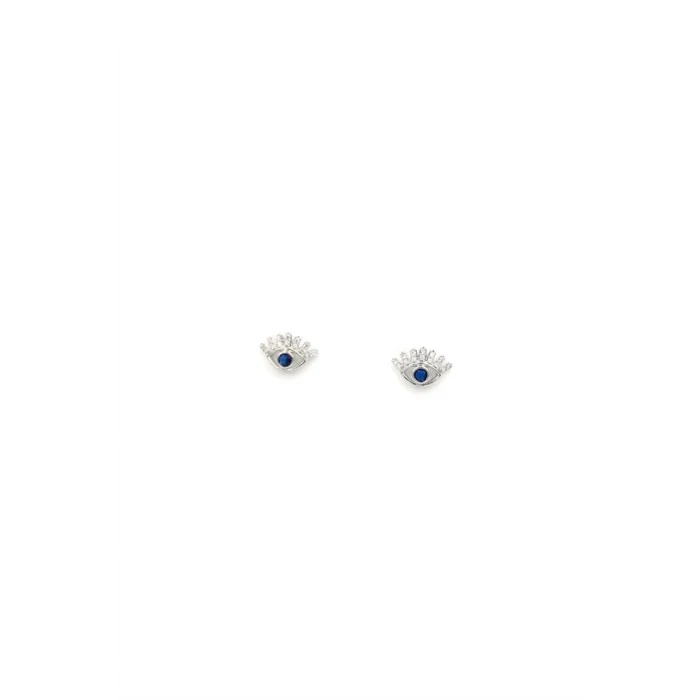 Gümüş İğneli Göz Küpe - Gümüş