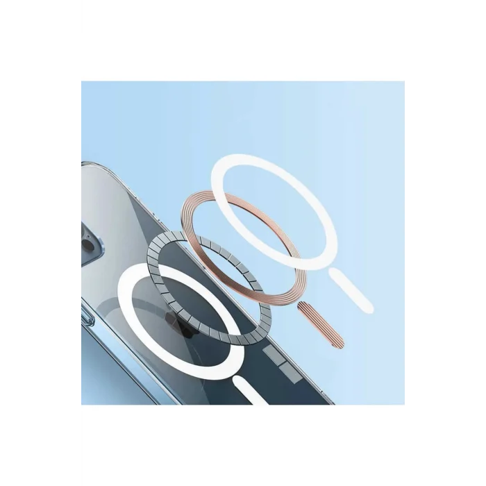 Iphone 14 Kılıf Kamera Lens Korumalı Magsafe Destekli Şeffaf Darbe Emici Sert Kapak