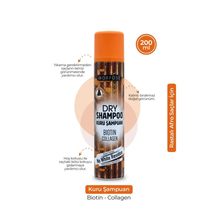 Kuru Şampuan Biotin Collagen 200 ML - Rastalı Saçlar - mrfs