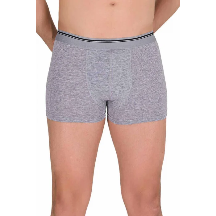 Likralı Erkek Boxer Şort Gri 1097B