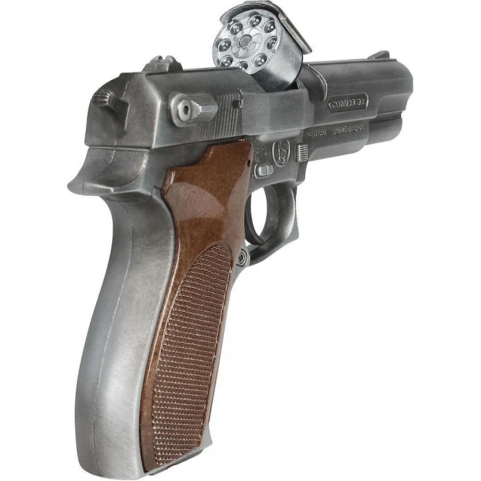 Mey İthalat® 000451 POLİCE PİSTOL 8 SHOTS OLD SİLVER