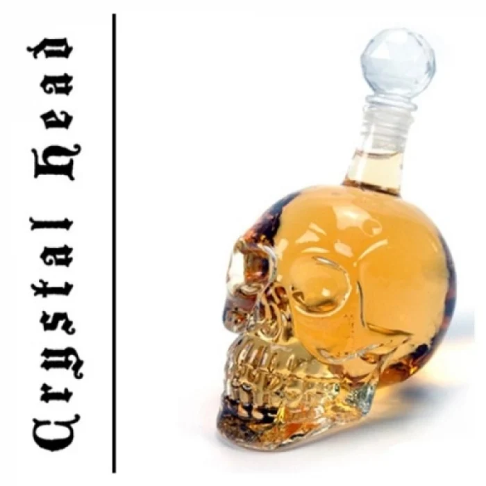 Mey İthalat® 1000 ml Crystal Head Kuru Kafa İçki Şişesi