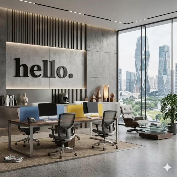 Mey İthalat® 100x35 cm Dev Boy hello. Yazılı Kırılmaz Pleksi Ayna - Premium Ofis ve Villa Antre Dekoru